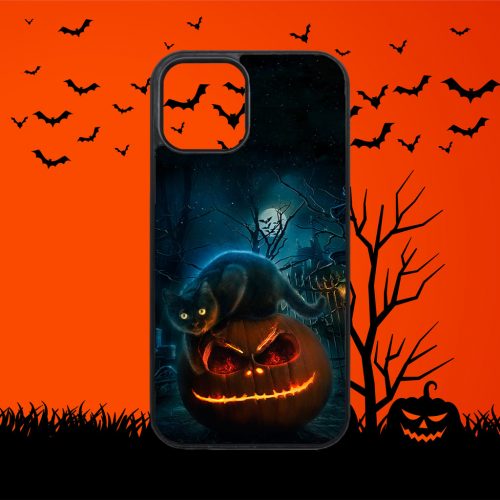 Halloween - Fekete Macska - iPhone tok 