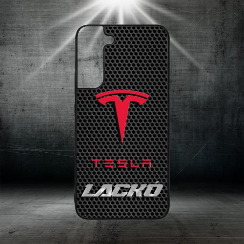 Egyedi nevekkel - Tesla logo - Samsung tok