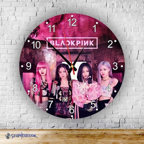 BlackPink kör alakú üveg falióra