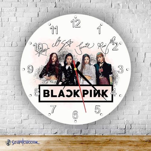 BlackPink Splash kör alakú üveg falióra