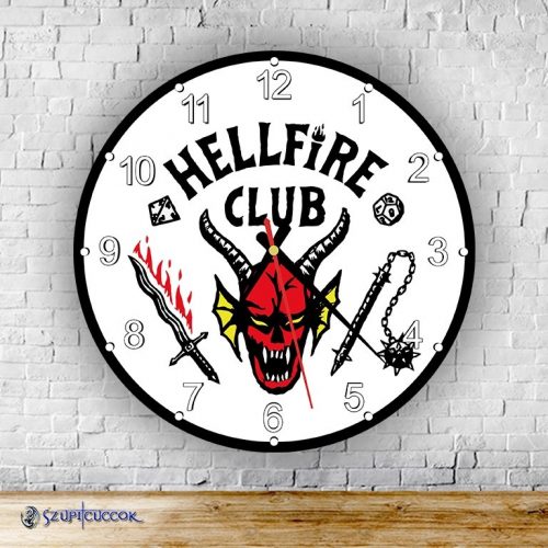 Hellfire Club kör alakú üveg falióra