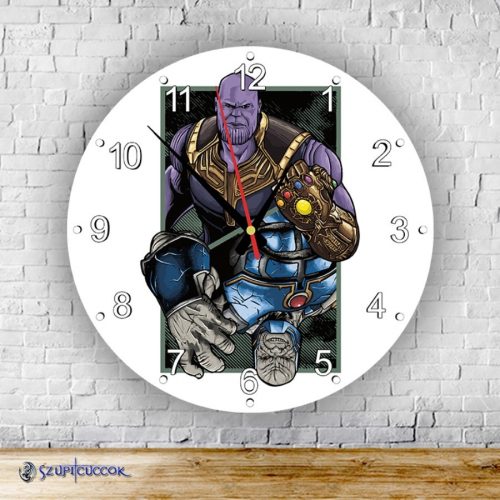 Thanos kör alakú üveg falióra