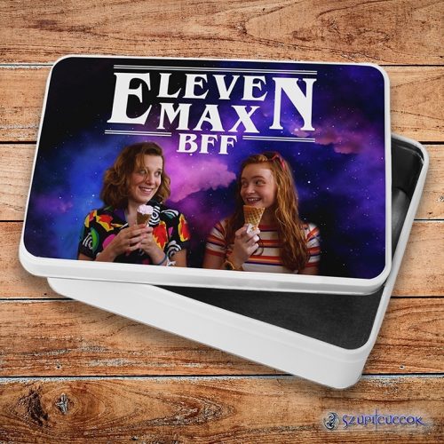 Stranger Things - Eleven és Max BFF fém szendvicsdoboz (tároló doboz)