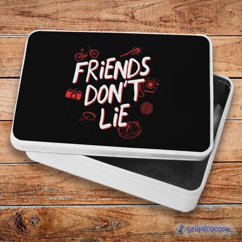 Stranger Things - Friends Don't Lie fém szendvicsdoboz (tároló doboz)