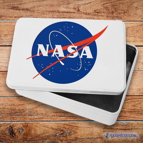 Nasa logó fém szendvicsdoboz (tároló doboz)