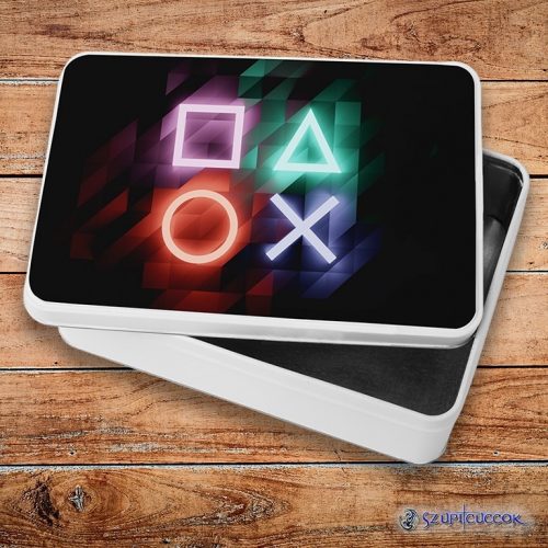 Playstation Ikonok fém szendvicsdoboz (tároló doboz)