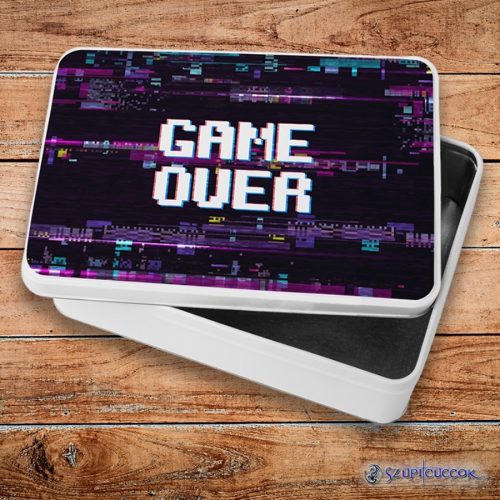 Retro game over fém szendvicsdoboz (tároló doboz)