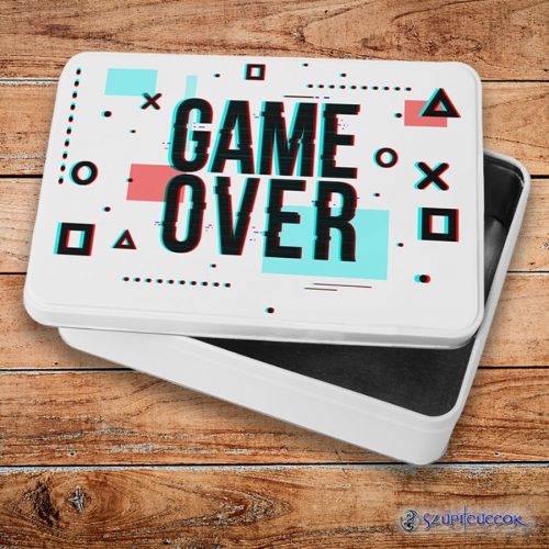 Playstation game over fém szendvicsdoboz (tároló doboz)