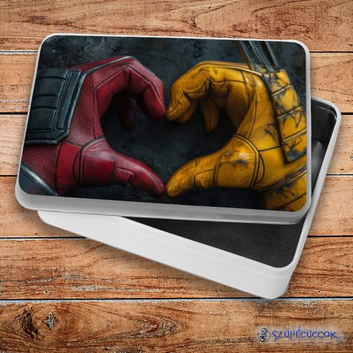 Deadpool and Wolverine in love fém szendvicsdoboz (tároló doboz)