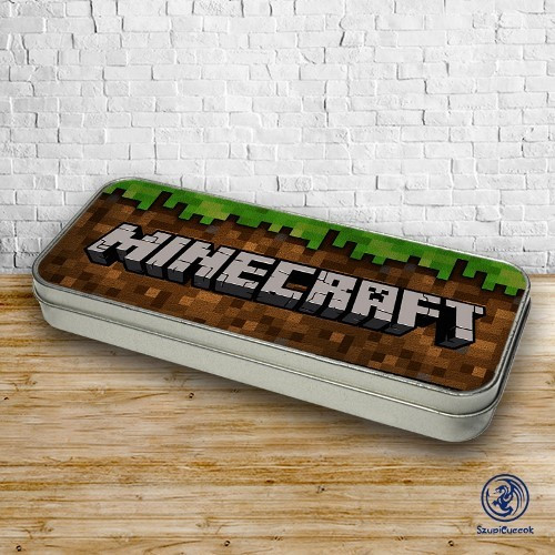 Minecraft logó fém tolltartó